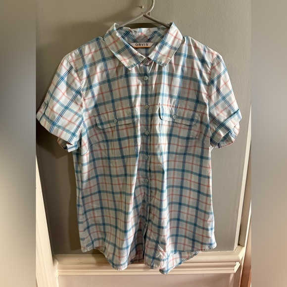 Orvis Blue and White Casual Button Down Shirt - Picture 1 of 8